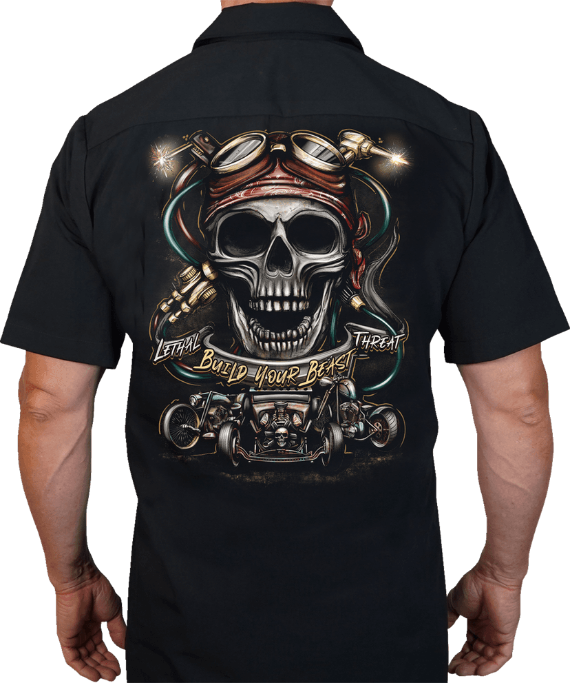 LETHAL THREAT 3040-3340 Build Your Beast Shop Shirt - Black - Medium — image 2 of 2