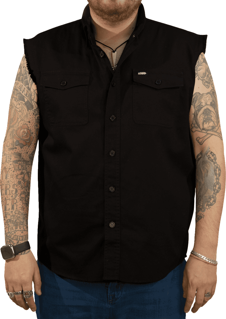 LETHAL THREAT 3040-3384 USA Skull Melt Sleeveless Shirt - Black - 2XL