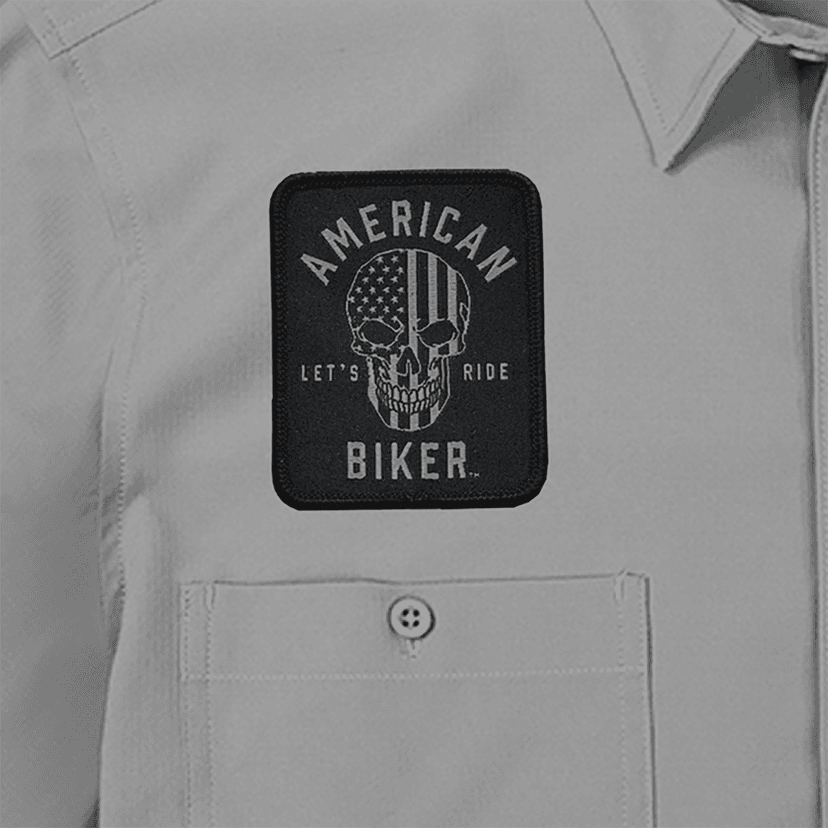 AMERICAN BIKER 3040-3404 Biker Sam Lightweight Shirt - Gray/Black - 2XL — image 2 of 3