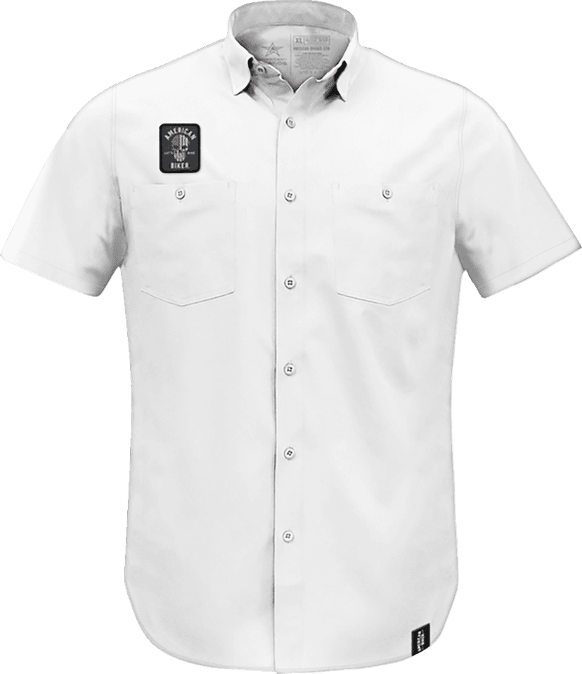 AMERICAN BIKER 3040-3407 Biker Sam Lightweight Shirt - Red/White/Blue - Small — image 1 of 3