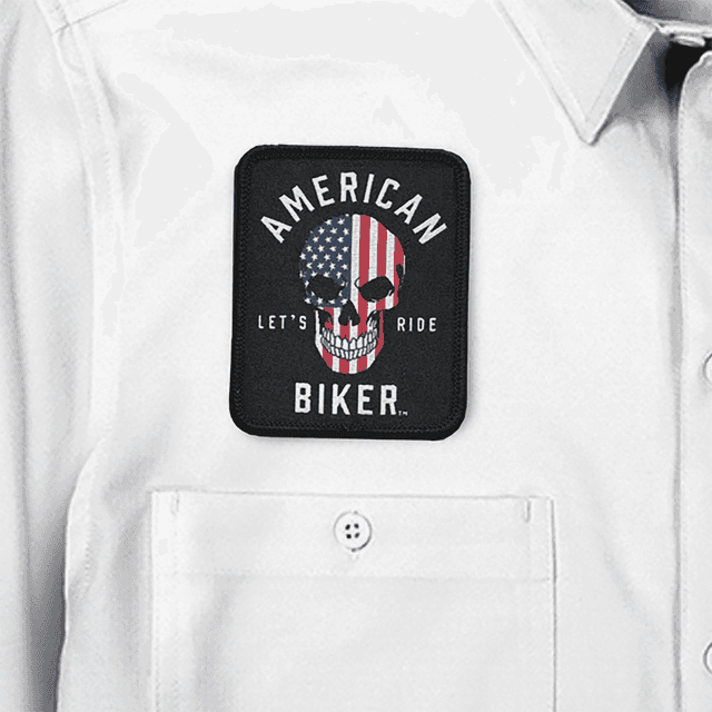AMERICAN BIKER 3040-3413 Biker Sam Lightweight Shirt - Red/White/Blue - 4XL — image 3 of 3