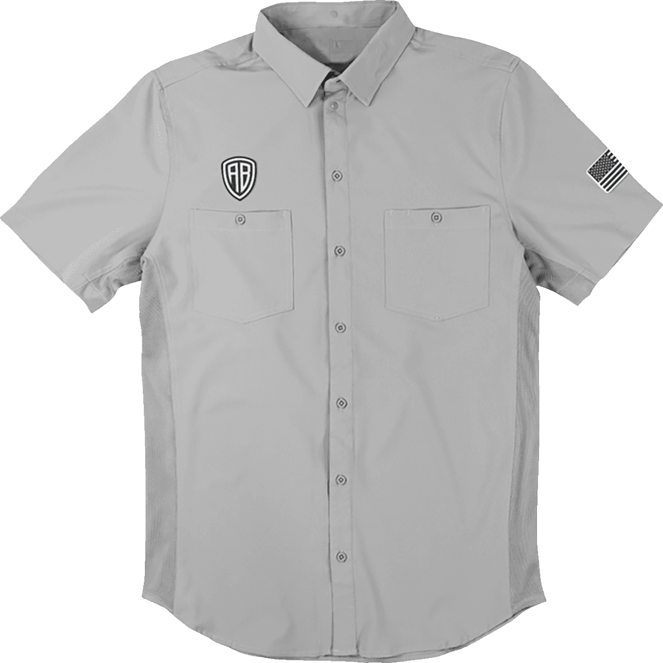 AMERICAN BIKER 3040-3416 Let's Ride Vented Shirt - Gray/Black - Large