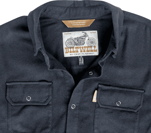 BILTWELL 3040-3452 HI Test Flannel Shirt - Black - Large — image 3 of 6