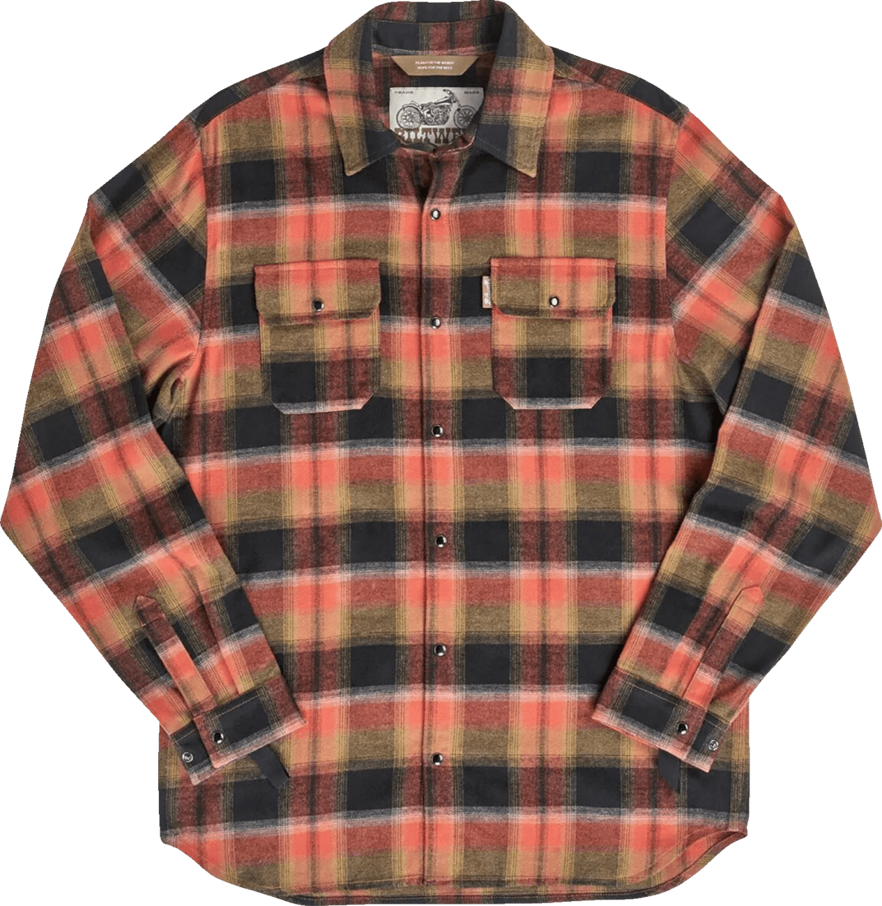 BILTWELL 3040-3458 HI Test Flannel Shirt - Rust - Large