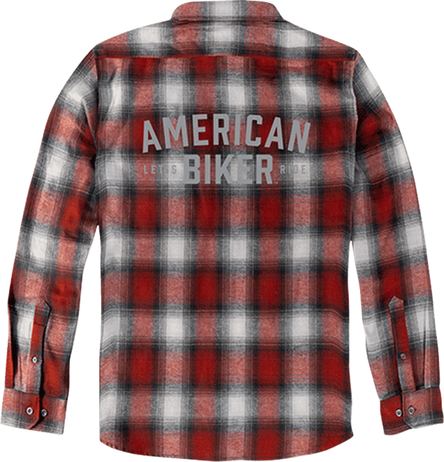 AMERICAN BIKER 3040-3523 American Biker Mr Piston Flannel Shirt - Red - 2XL — image 2 of 2