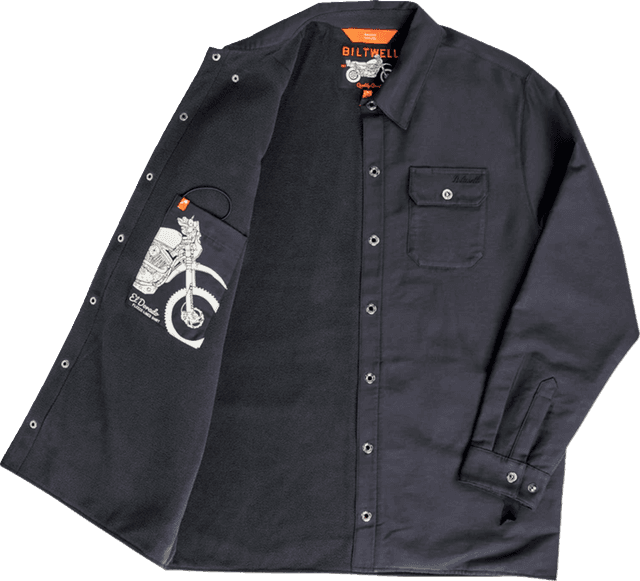 BILTWELL 3040-3562 El Dorado Shirtjack - Black - Medium — image 2 of 7