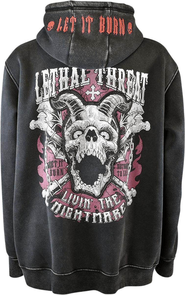 LETHAL THREAT 3050-5975 Livin' the Nightmare Hoodie - Black - 4XL — image 2 of 2