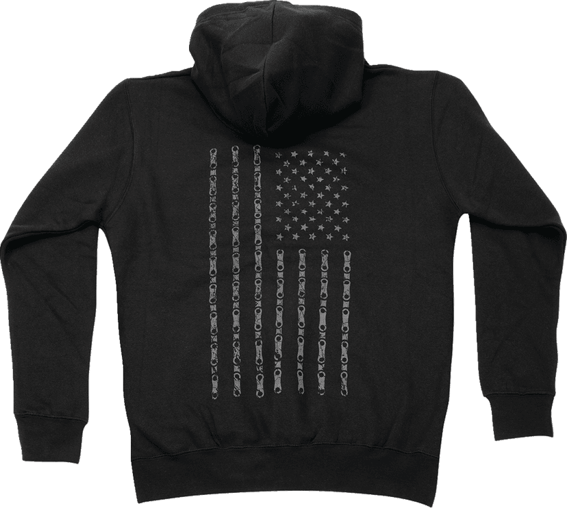 Z1R 3050-6563 Merica Hoodie - Black - Medium — image 2 of 2