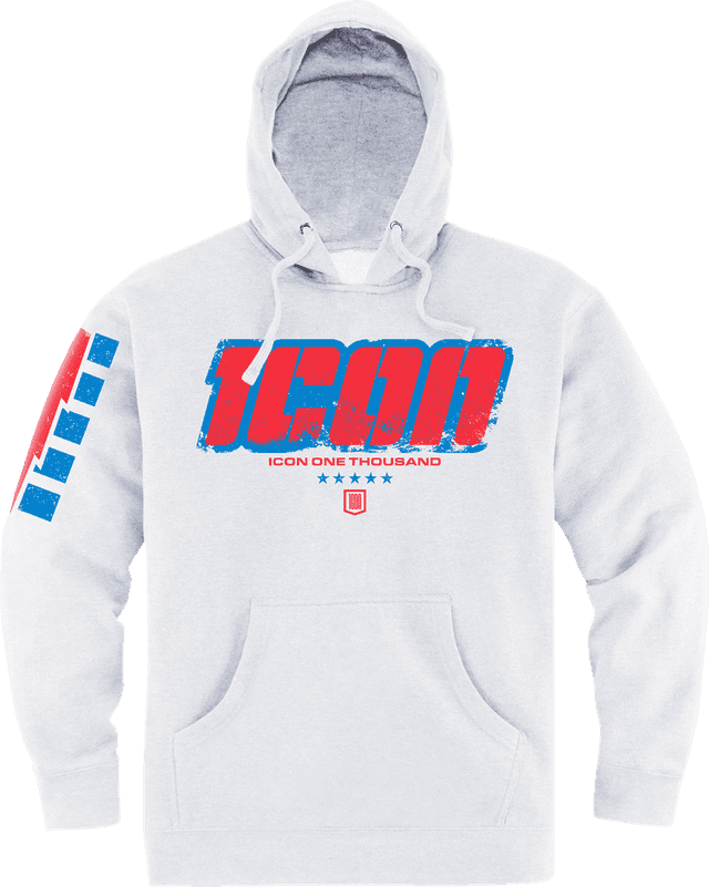 ICON 3050-6938 Intercept 84™ Hoodie - White - Medium