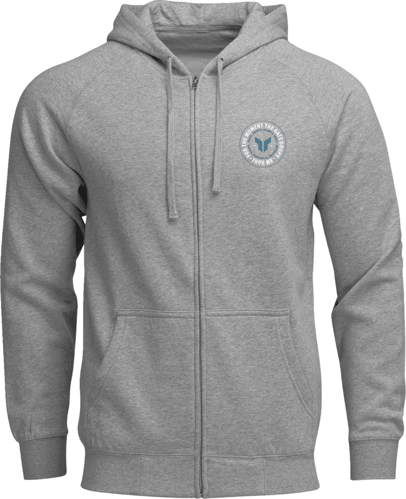 THOR 3050-7024 Badge Zip-Up Hoodie - Heather Gray - Medium — image 1 of 2