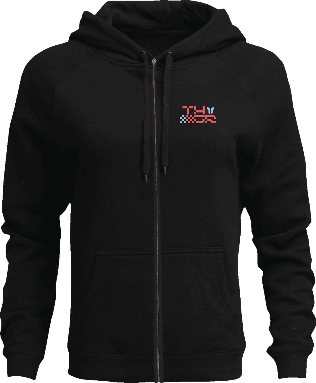 THOR 3050-7227 Vantage Zip-Up Hoodie - Black - Small