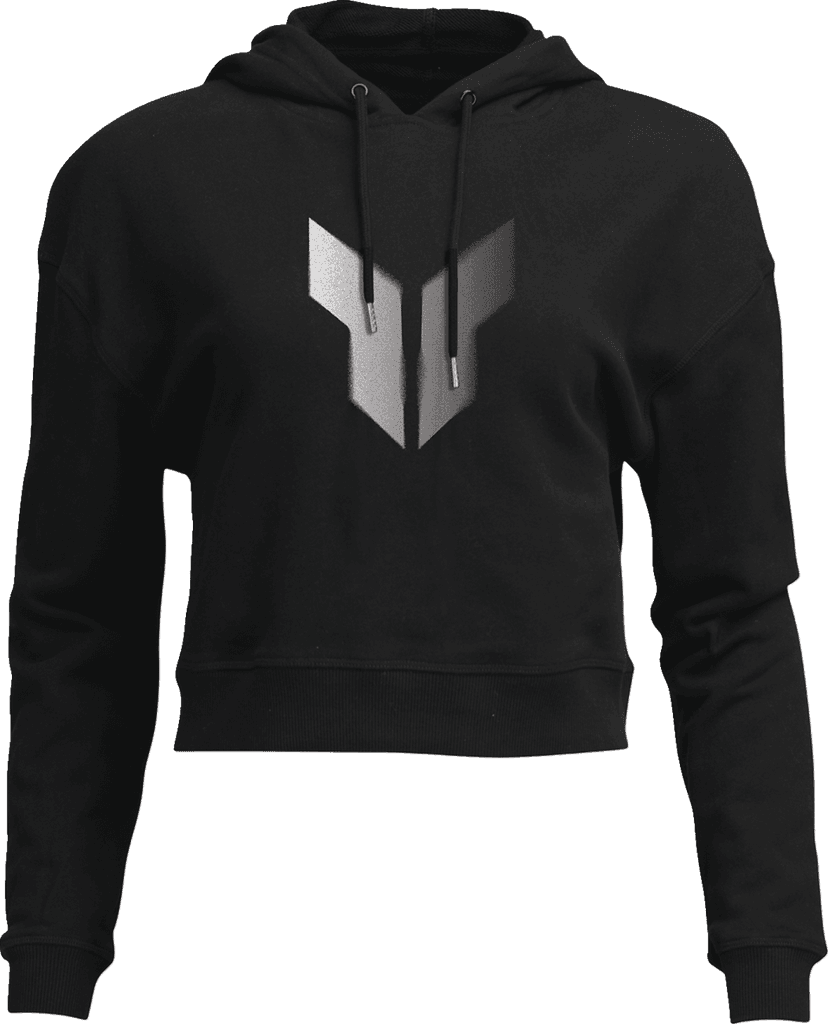 THOR 3051-1248 Women's Noise Pullover Crop Hoodie - Black - XL — image 1 of 2