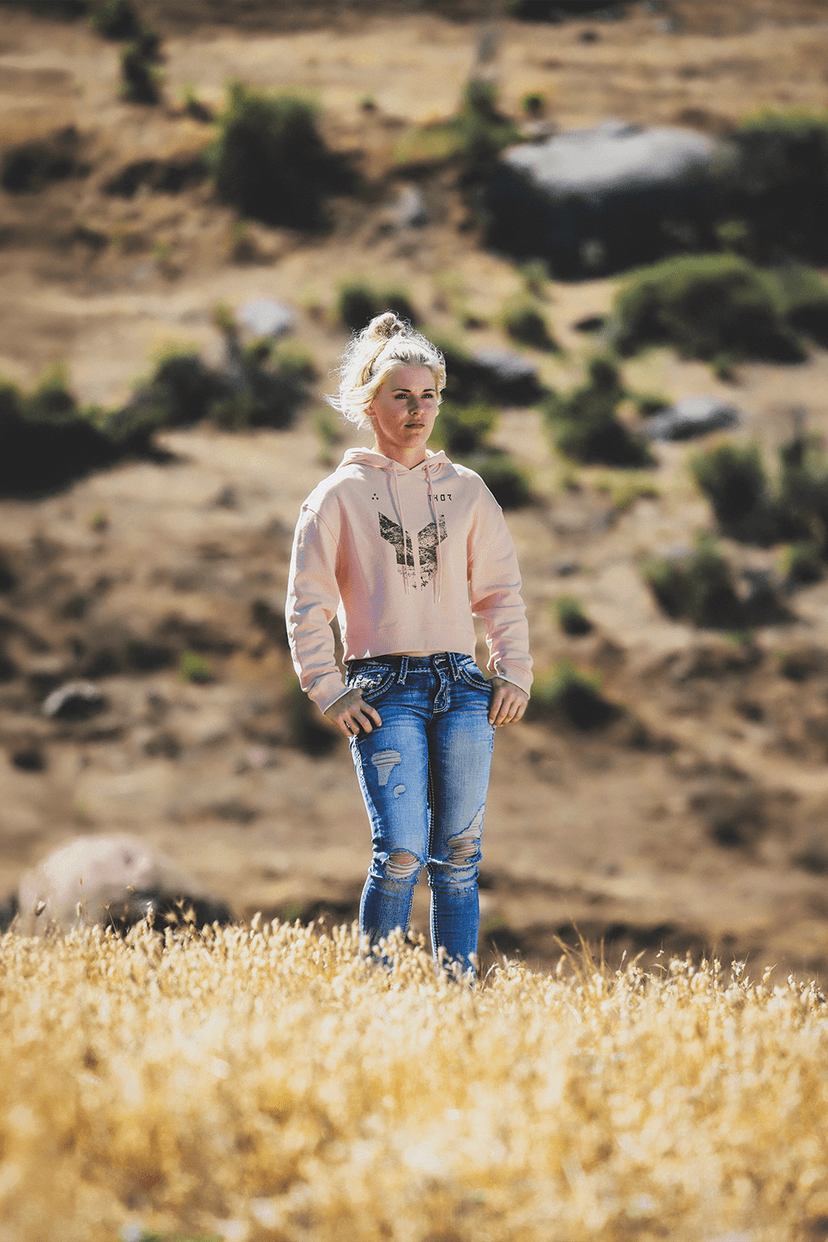 THOR 3051-1252 Women's Iconic Pullover Crop Hoodie - Pink - XL — image 3 of 3