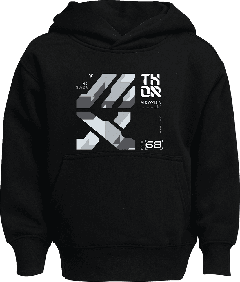 THOR 3052-0706 Youth Forge Pullover Hoodie - Black - Small — image 1 of 2