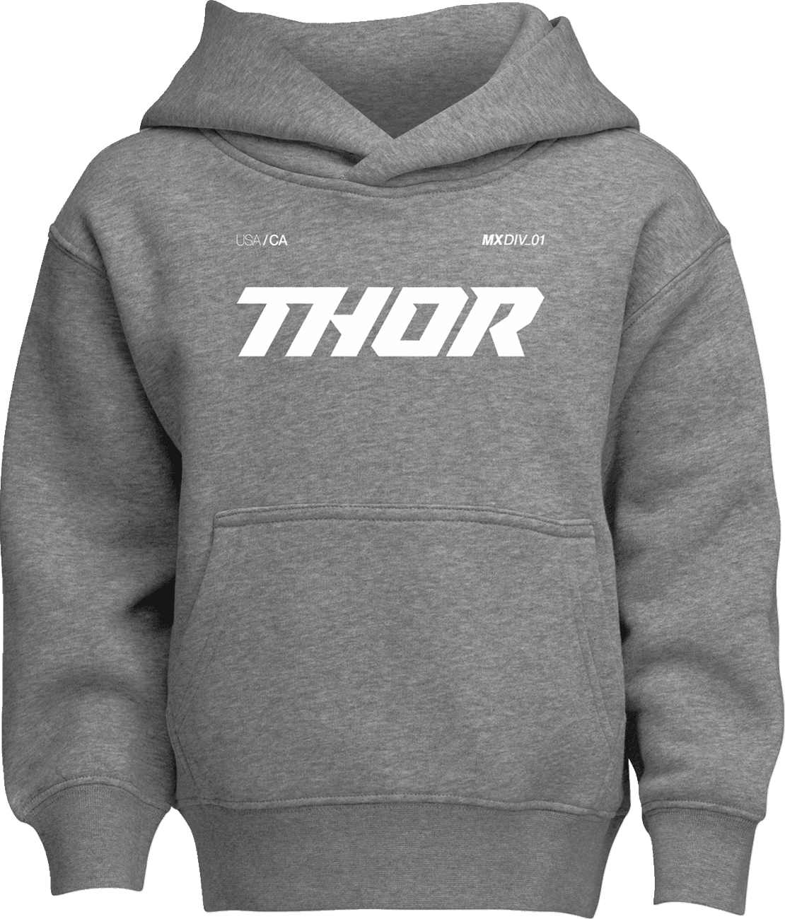 THOR 3052-0711 Youth Brave Pullover Hoodie - Heather Gray - Medium