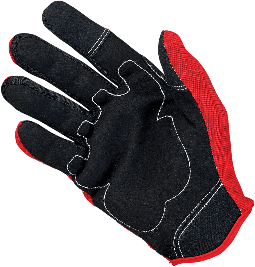 BILTWELL 3301-3312 Moto Gloves - Red/Black/White - Medium — image 2 of 3