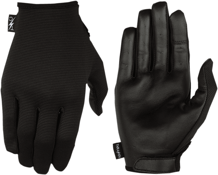 THRASHIN SUPPLY CO. 3301-3337 Stealth Leather Palm Gloves - Black - XL — image 2 of 2