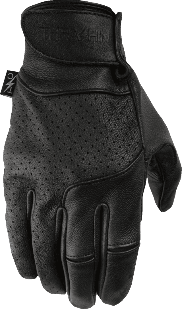 THRASHIN SUPPLY CO. 3301-3375 Siege Leather Gloves - Black - Medium — image 1 of 2