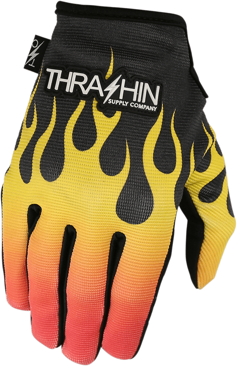 THRASHIN SUPPLY CO. 3301-3503 Stealth Gloves - Flame - Medium