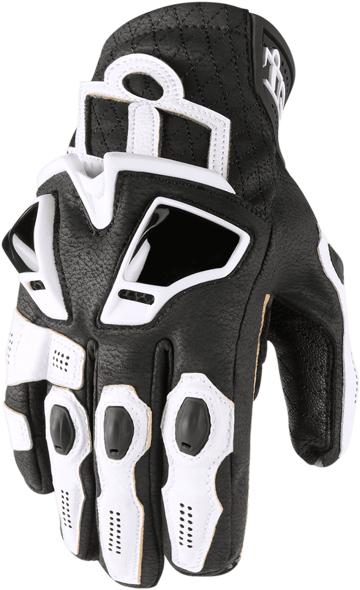 ICON 3301-3553 Hypersport™ Short Gloves - White - Large