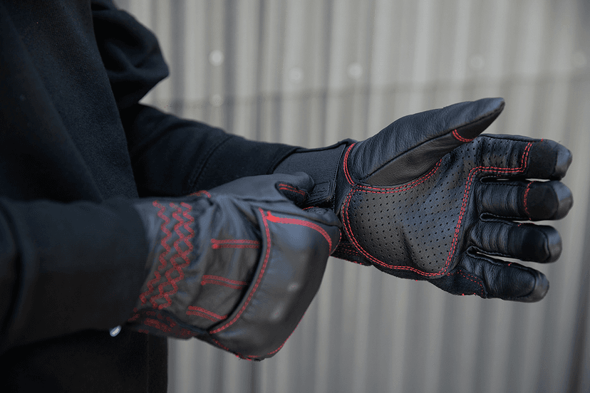 BILTWELL 3301-3904 Belden Gloves - Redline - 2XL — image 9 of 9
