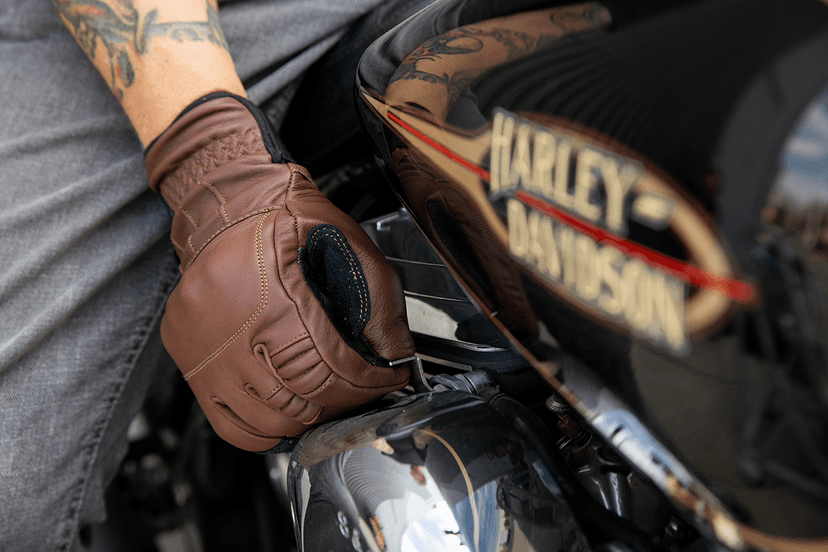 BILTWELL 3301-3906 Belden Gloves - Chocolate/Black - Small — image 9 of 11