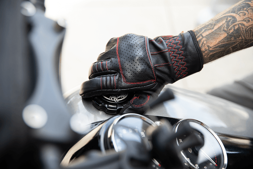 BILTWELL 3301-3930 Borrego Gloves - Redline - Small — image 9 of 11