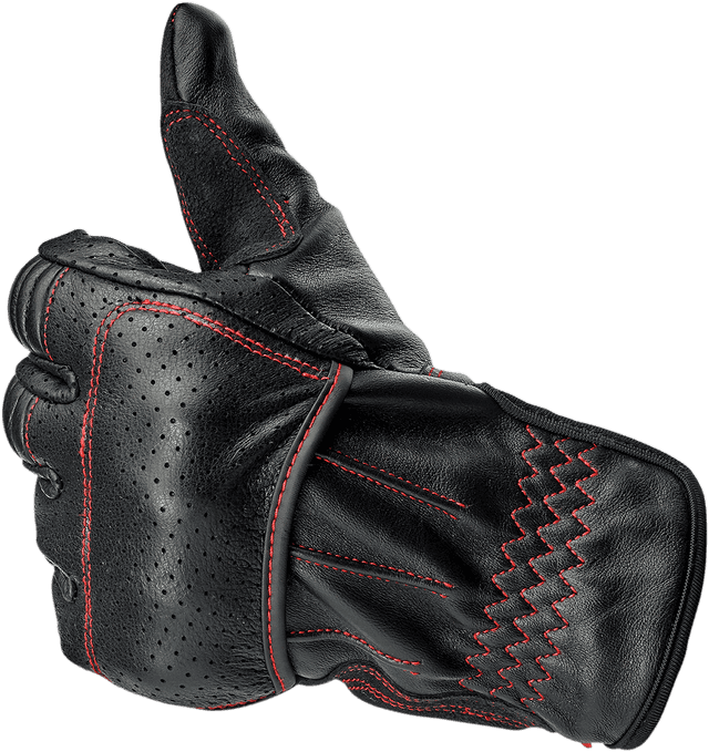 BILTWELL 3301-3930 Borrego Gloves - Redline - Small — image 5 of 11