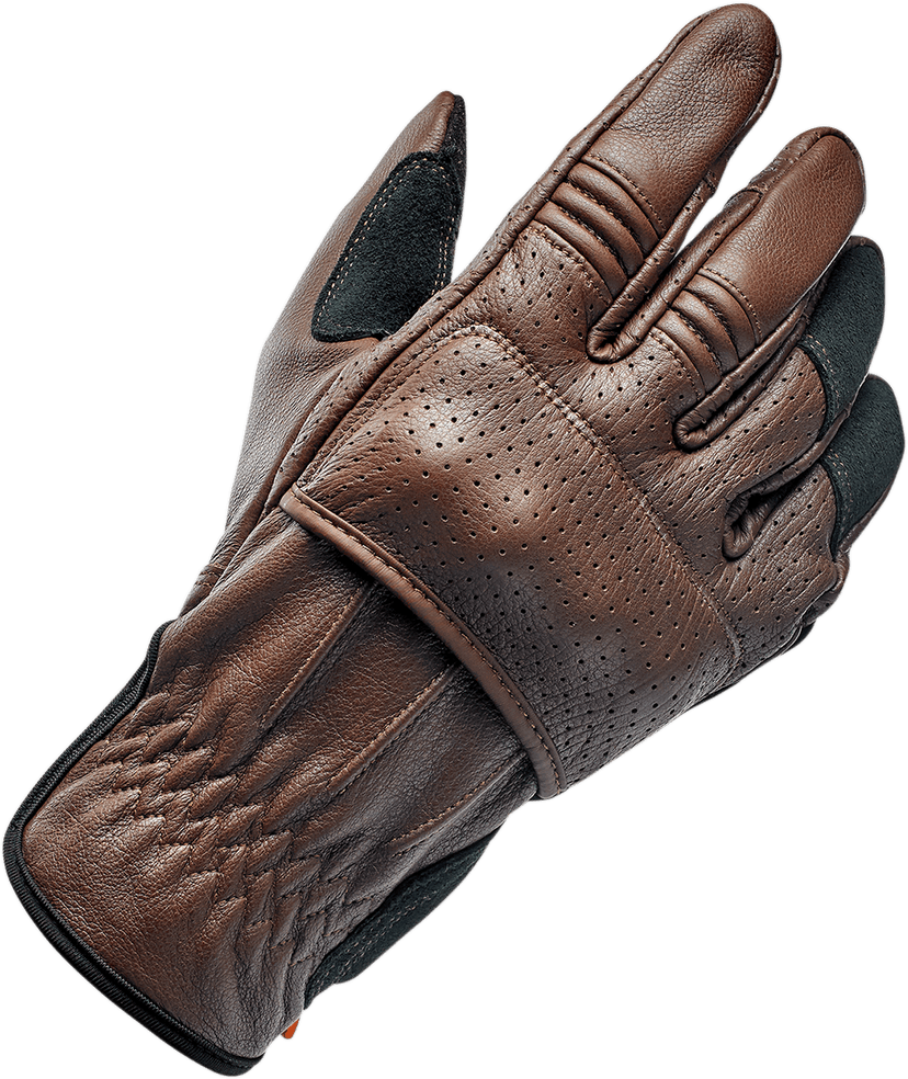 BILTWELL 3301-3935 Borrego Gloves - Chocolate/Black - XS — image 2 of 11