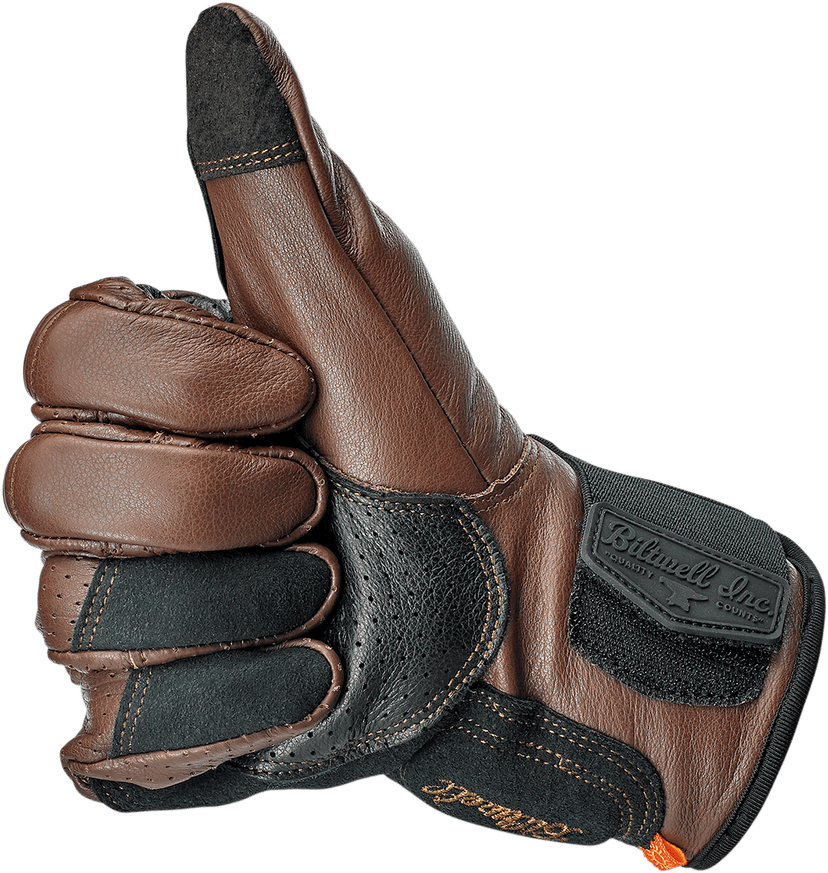 BILTWELL 3301-3935 Borrego Gloves - Chocolate/Black - XS — image 6 of 11