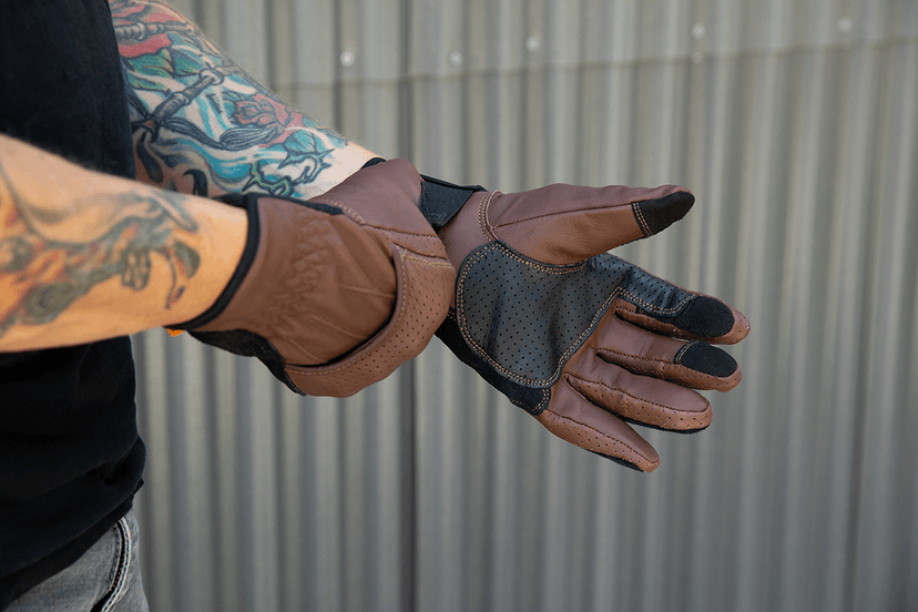 BILTWELL 3301-3935 Borrego Gloves - Chocolate/Black - XS — image 8 of 11