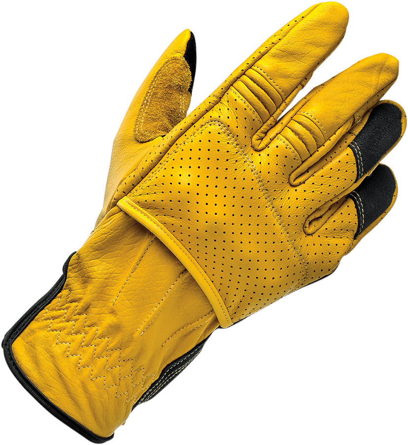 BILTWELL 3301-3947 Borrego Gloves - Gold/Black - XS — image 2 of 10