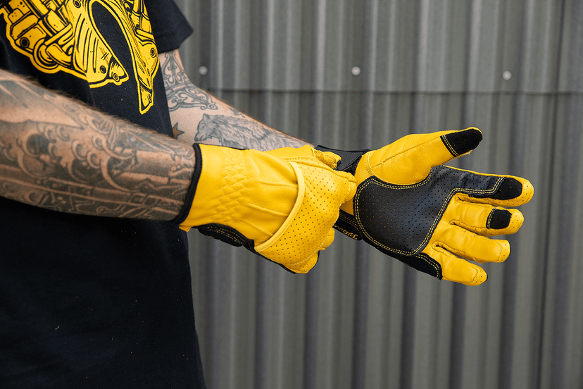 BILTWELL 3301-3951 Borrego Gloves - Gold/Black - XL — image 8 of 10