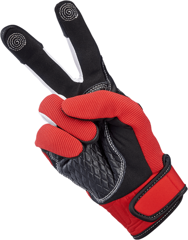 BILTWELL 3301-4198 Baja Gloves - Red - Large — image 6 of 8