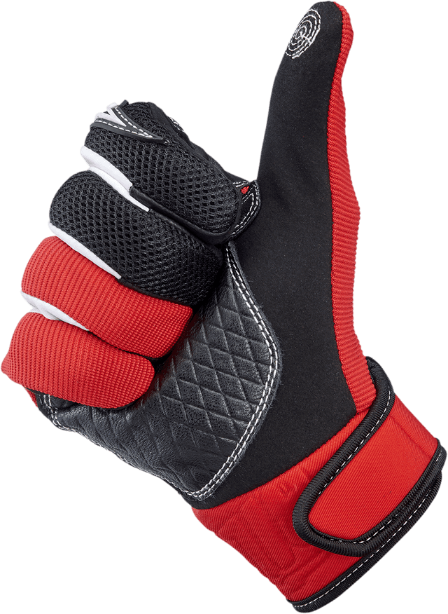 BILTWELL 3301-4198 Baja Gloves - Red - Large — image 5 of 8
