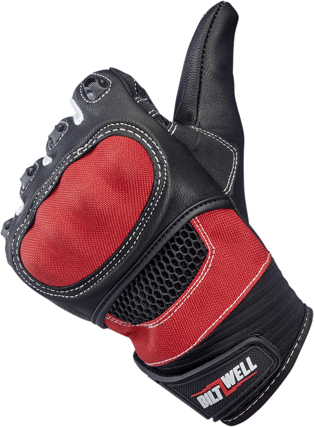 BILTWELL 3301-4214 Bridgeport Gloves - Red - Small — image 3 of 7