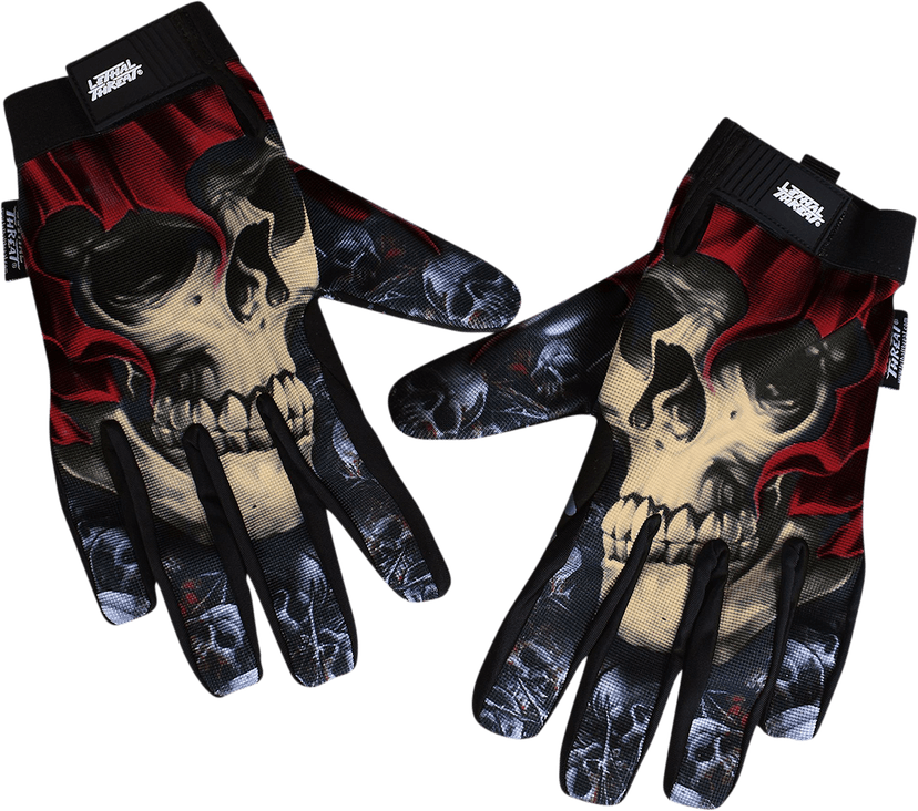 LETHAL THREAT 3301-4276 Reaper Gloves - Black/White - 2XL