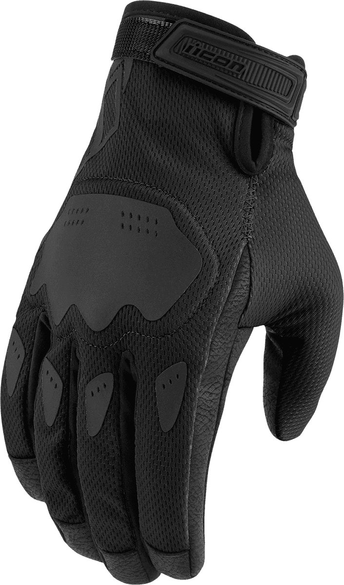 ICON 3301-4355 Hooligan™ CE Gloves - Black - Medium