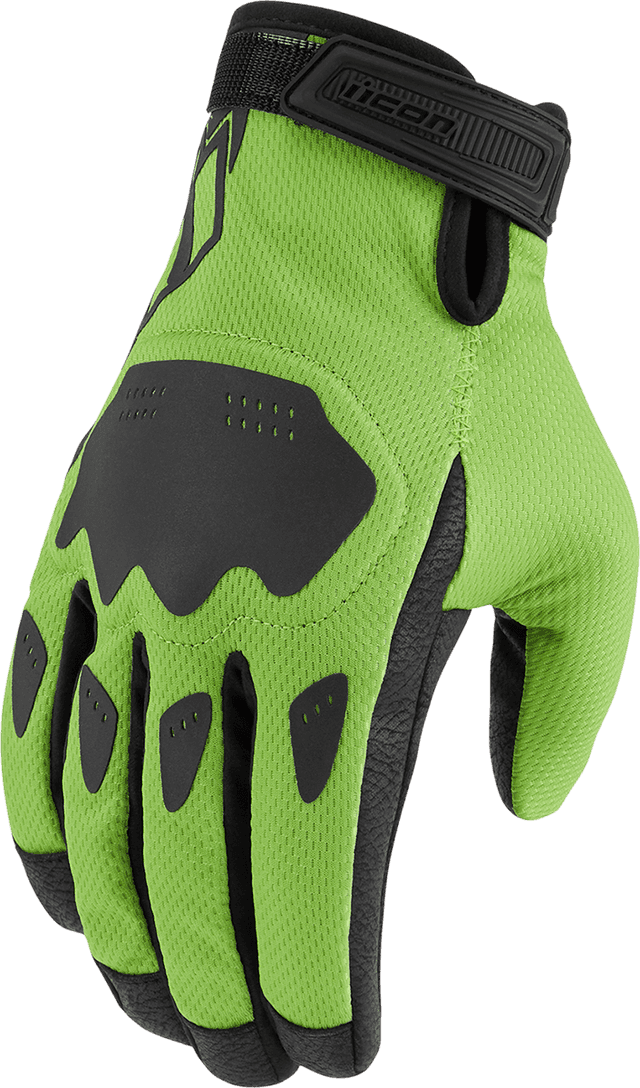 ICON 3301-4366 Hooligan™ CE Gloves - Green - Small — image 1 of 3