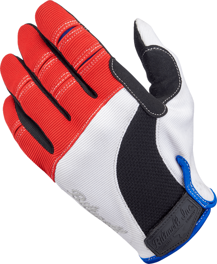 BILTWELL 3301-4505 Moto Gloves - Red/White/Blue - XS — image 1 of 7