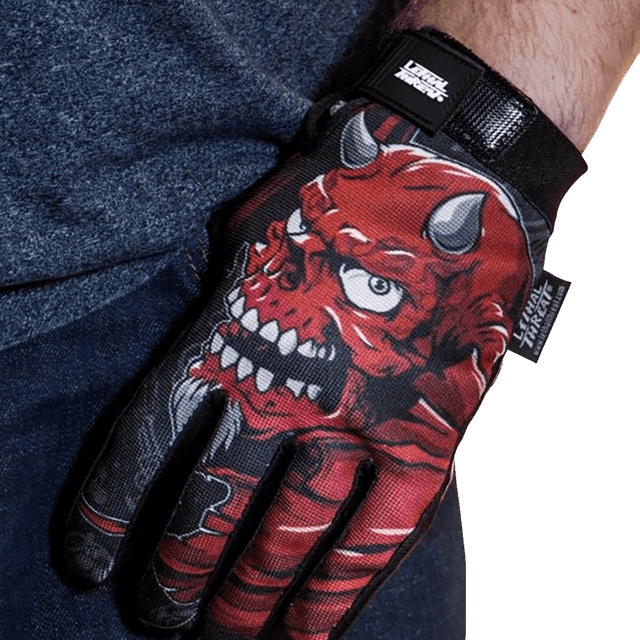 LETHAL THREAT 3301-4691 Good N Evil Skulls Gloves - Black - 2XL — image 5 of 5