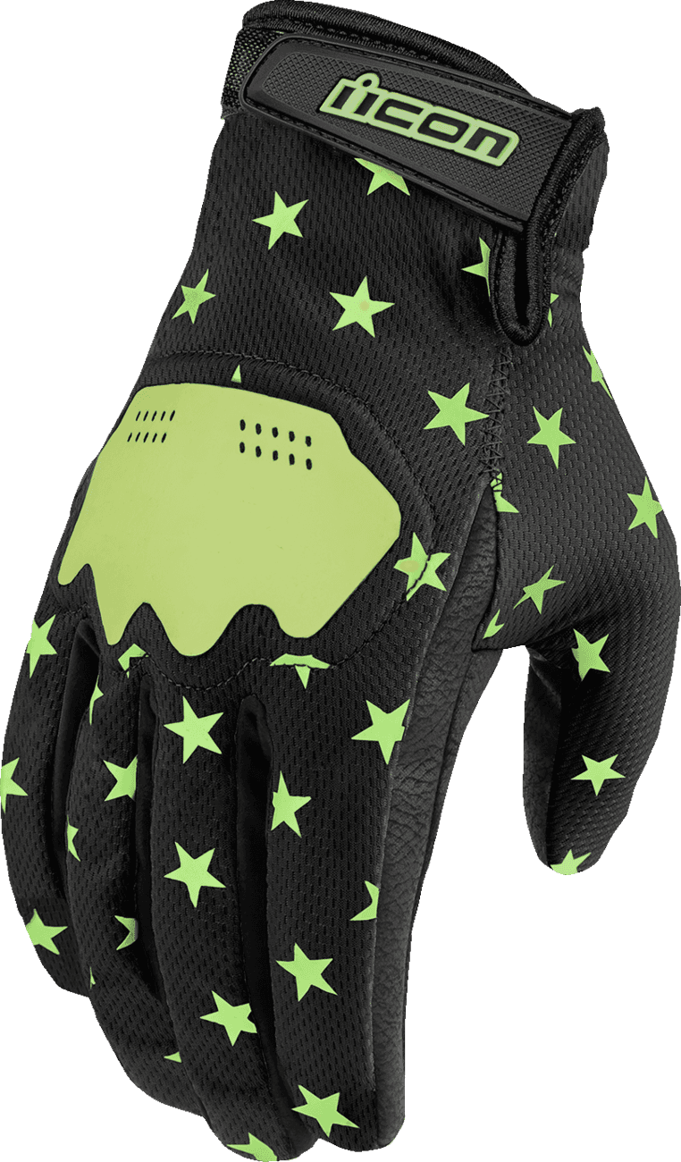 ICON 3301-4698 Hooligan™ Old Glory Gloves - Glow - 4XL