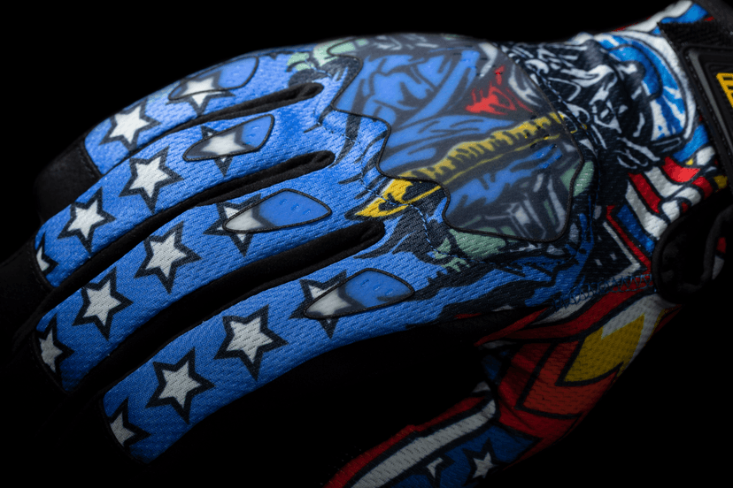 ICON 3301-4712 Hooligan™ CE Flyboy Gloves - Blue - XL — image 3 of 3