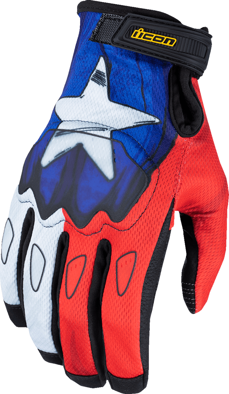 ICON 3301-4716 Hooligan™ CE Tejas Libre Gloves - Blue - Small