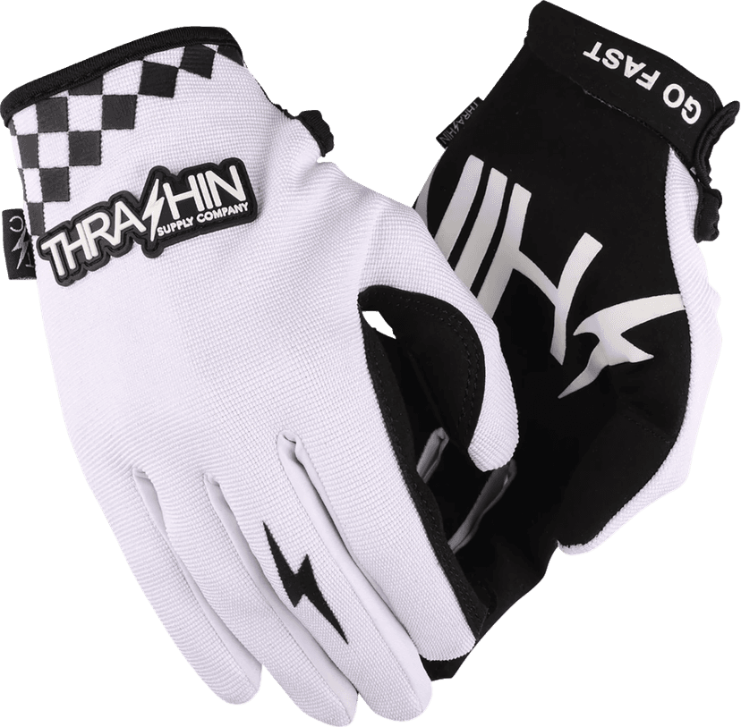 THRASHIN SUPPLY CO. 3301-5356 Go Fast Stealth Gloves - White - Small — image 1 of 5