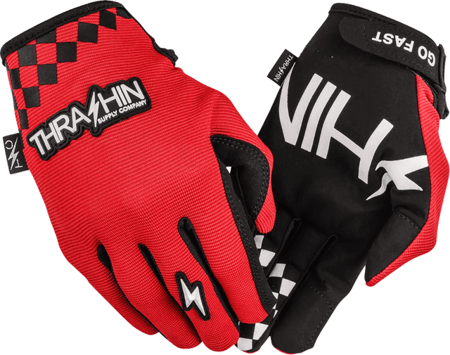THRASHIN SUPPLY CO. 3301-5365 Go Fast Stealth Gloves - Red - 2XL — image 1 of 6