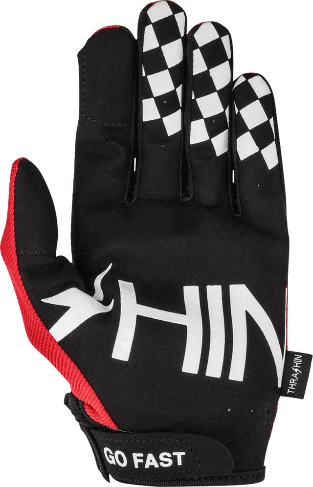 THRASHIN SUPPLY CO. 3301-5365 Go Fast Stealth Gloves - Red - 2XL — image 4 of 6