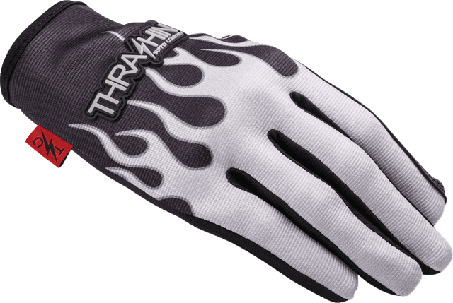 THRASHIN SUPPLY CO. 3301-5373 Stealth Leather Palm Flame Gloves - Gray - Large — image 4 of 6