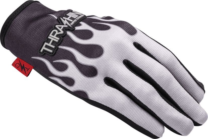 THRASHIN SUPPLY CO. 3301-5374 Stealth Leather Palm Flame Gloves - Gray - XL — image 4 of 6