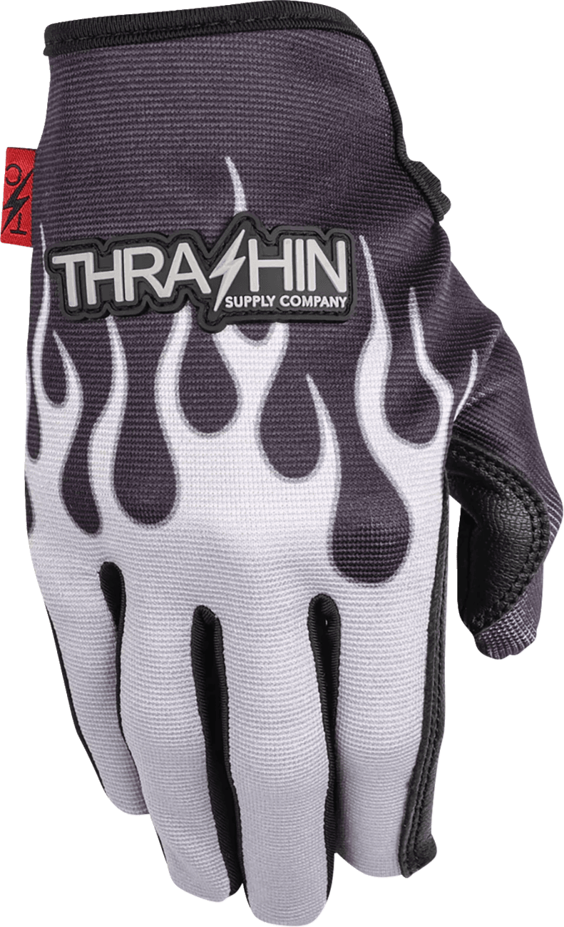 THRASHIN SUPPLY CO. 3301-5374 Stealth Leather Palm Flame Gloves - Gray - XL — image 2 of 6